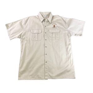 Vintage Big John Adventure Wear Men's 3XL Short Sleeve Button Up Embroidered Elk